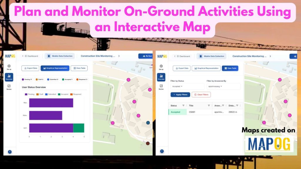 Plan and Monitor On-Ground Activities Using an Interactive Map