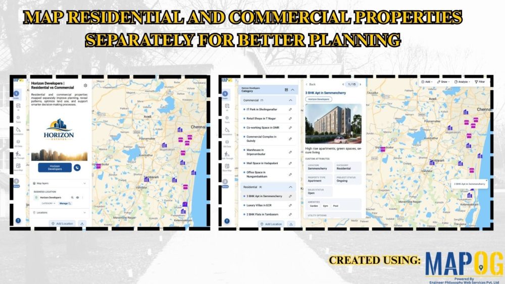 Map Residential and Commercial Properties Separately for Better Planning
