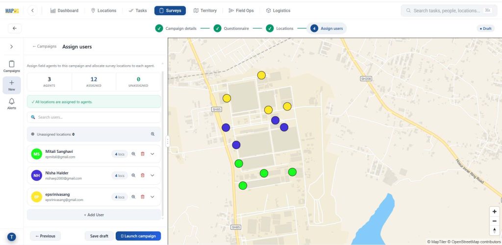 launch campagin to Collect and Manage Field Data