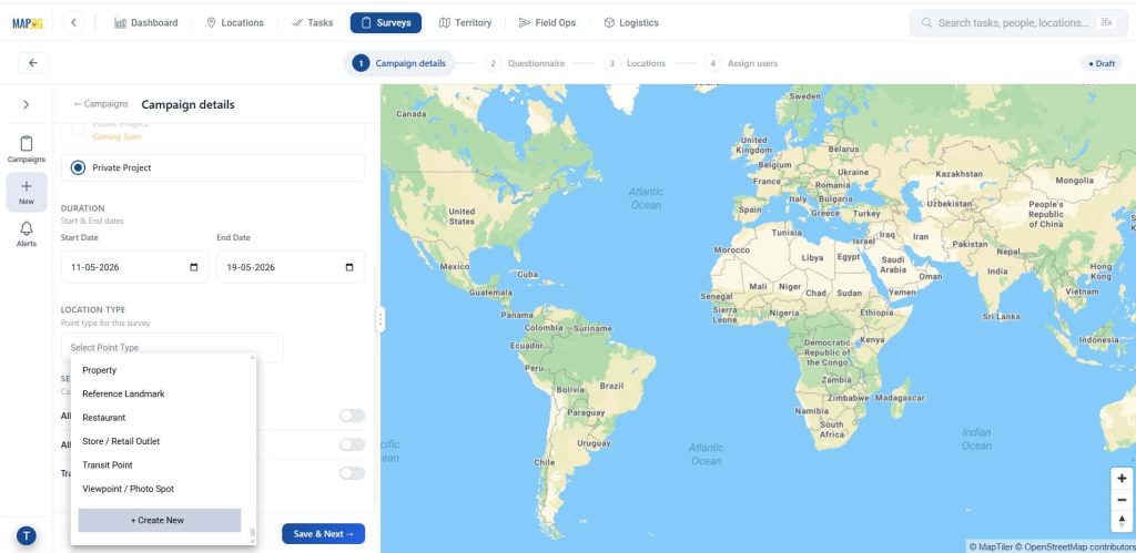 Create new type to create location type