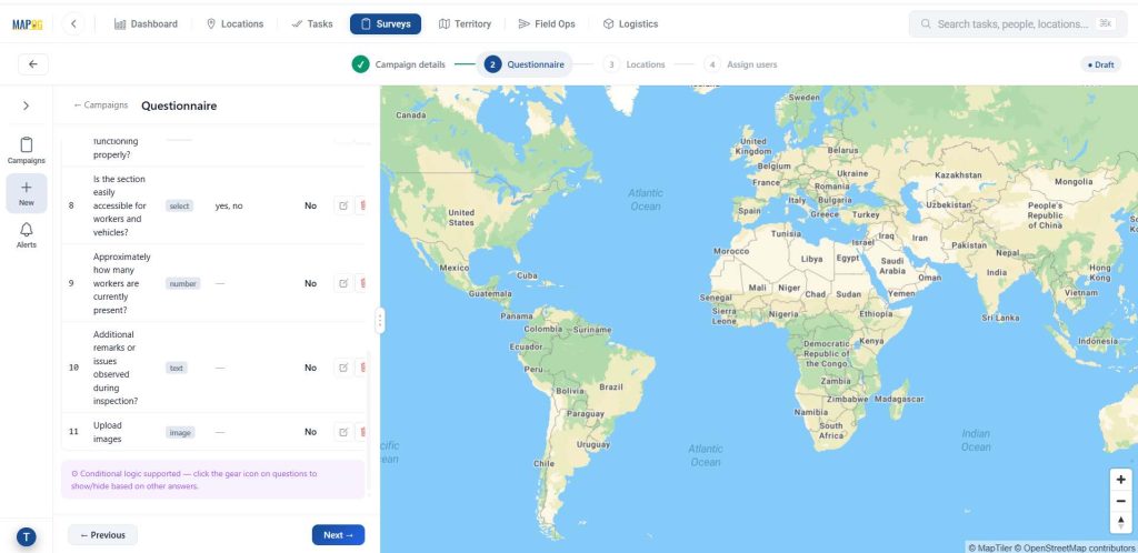 add question to Collect and Manage Field Data