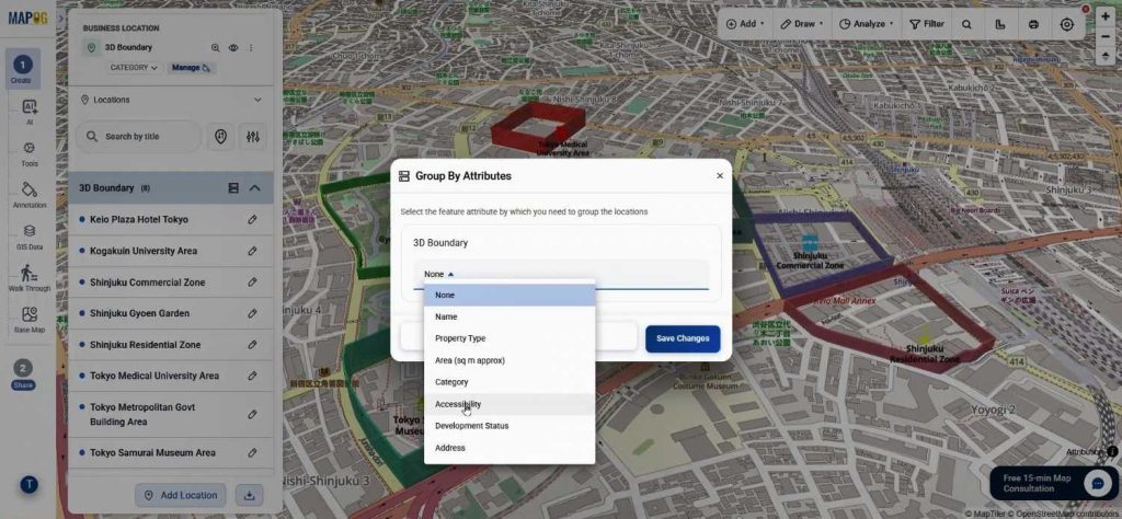 Create 3D Boundaries with grouped locations.