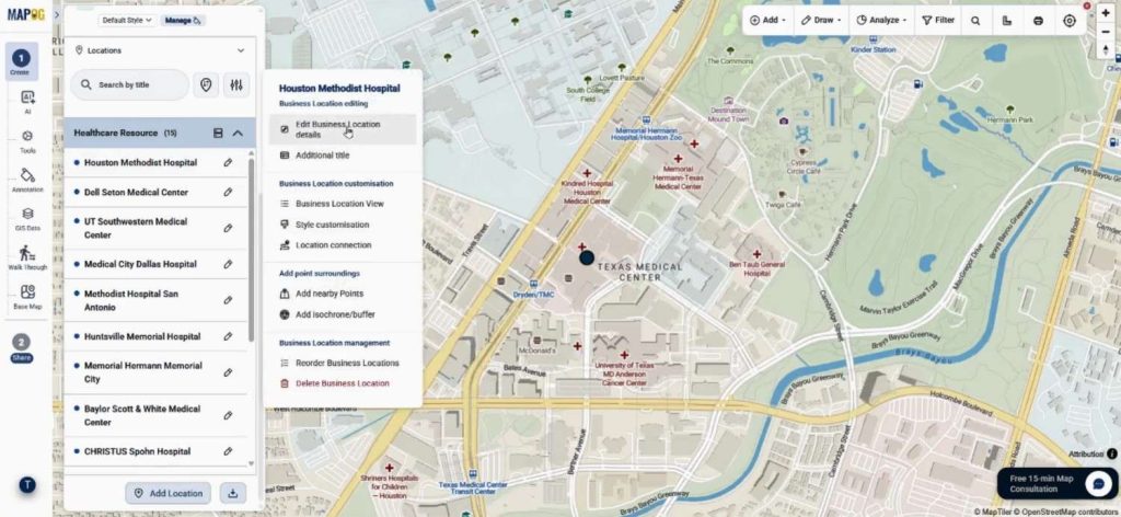edit business location details