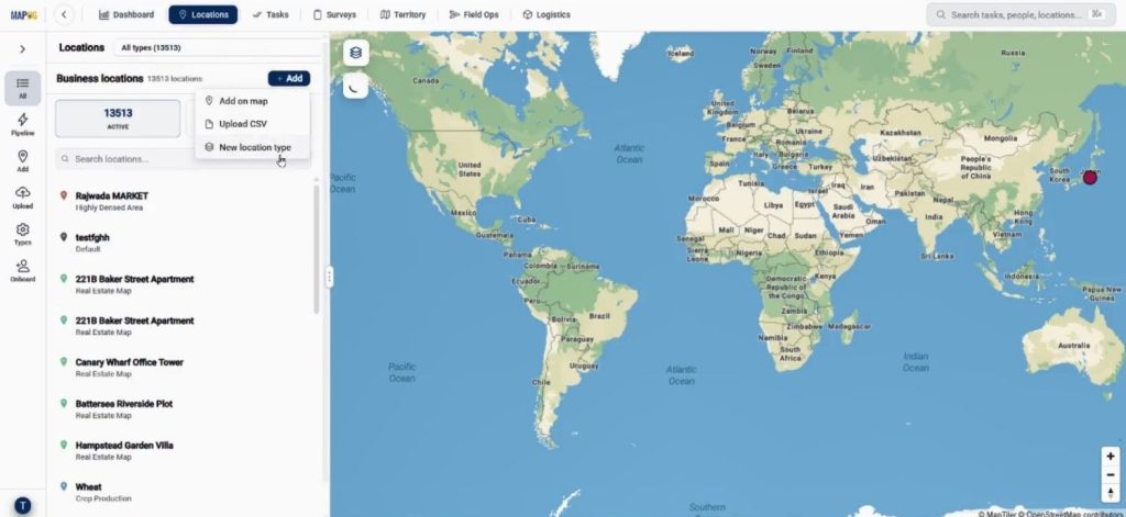 Create new location type