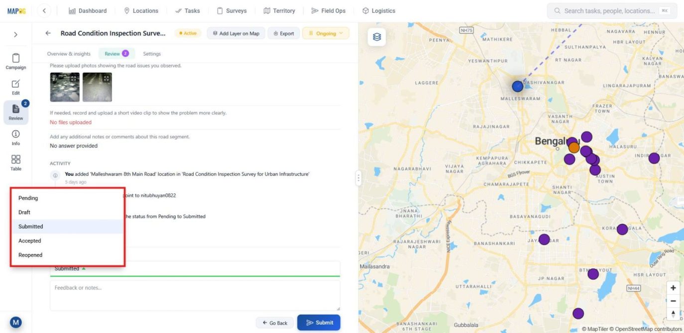 Screenshot 2026-05-04 150000 Reviewers manage survey forms by accepting or reopening inspection submissions