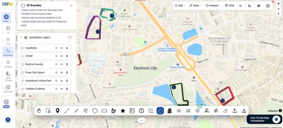Repeat this step for all locations in interactive 3d property boundaries map