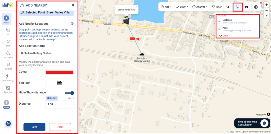 Enable Show Distance for 3D Models on Maps