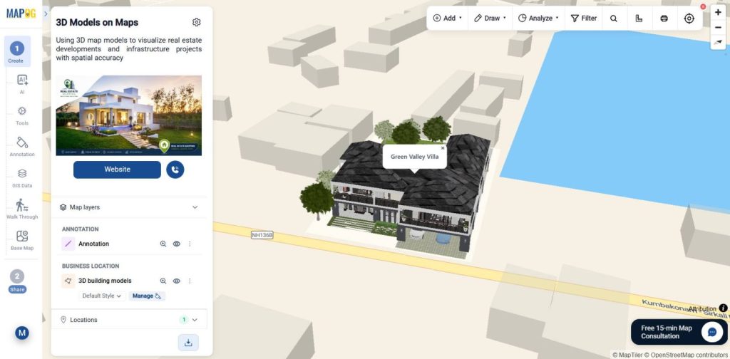 3D Models on Maps