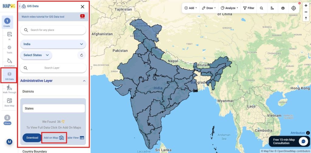 Add to Map for Visualize Population Data 
