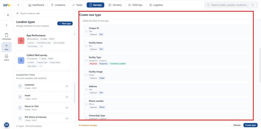 Include field attributes for Collect Field Survey Data