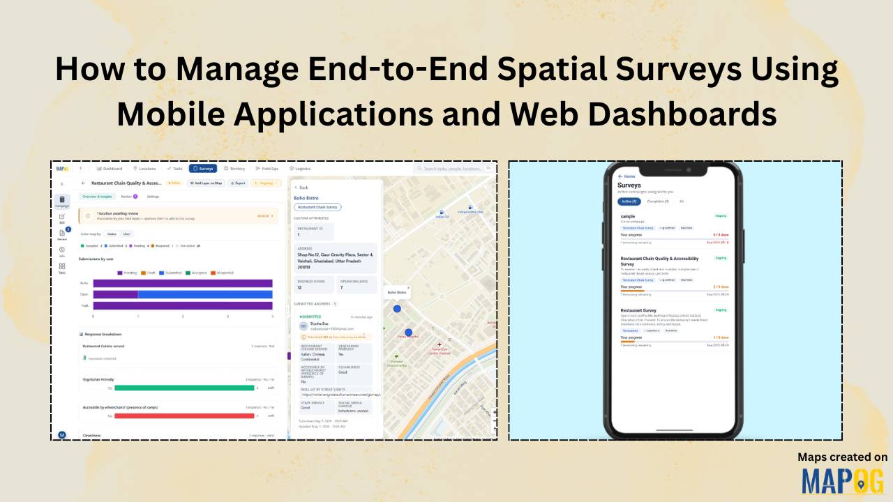 spatial surveys using mobile applications