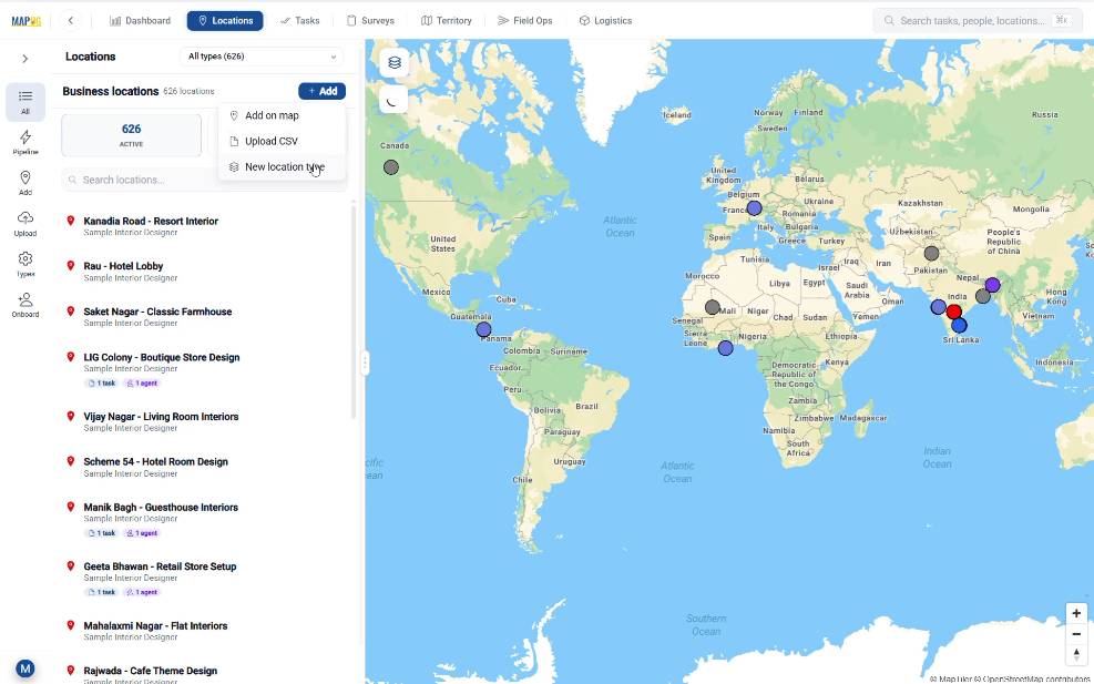 how to add new location type