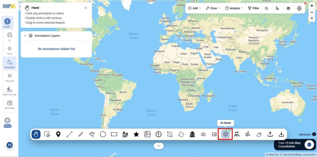 Annotation select the 3D model for 3D Models on Maps