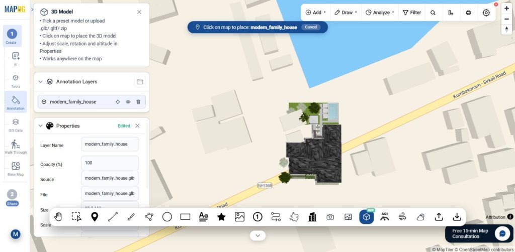 place the 3D image