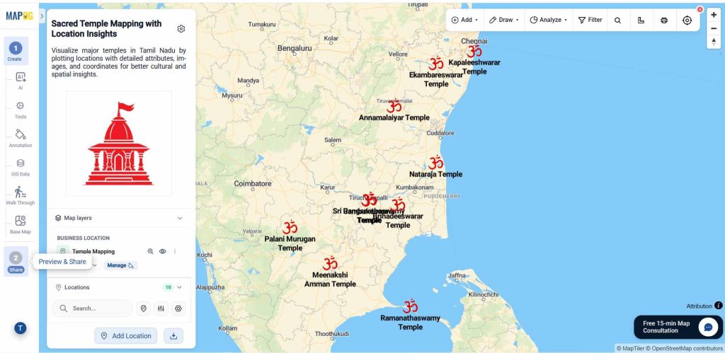 Open preview & share to Share Interactive Maps with Visitors