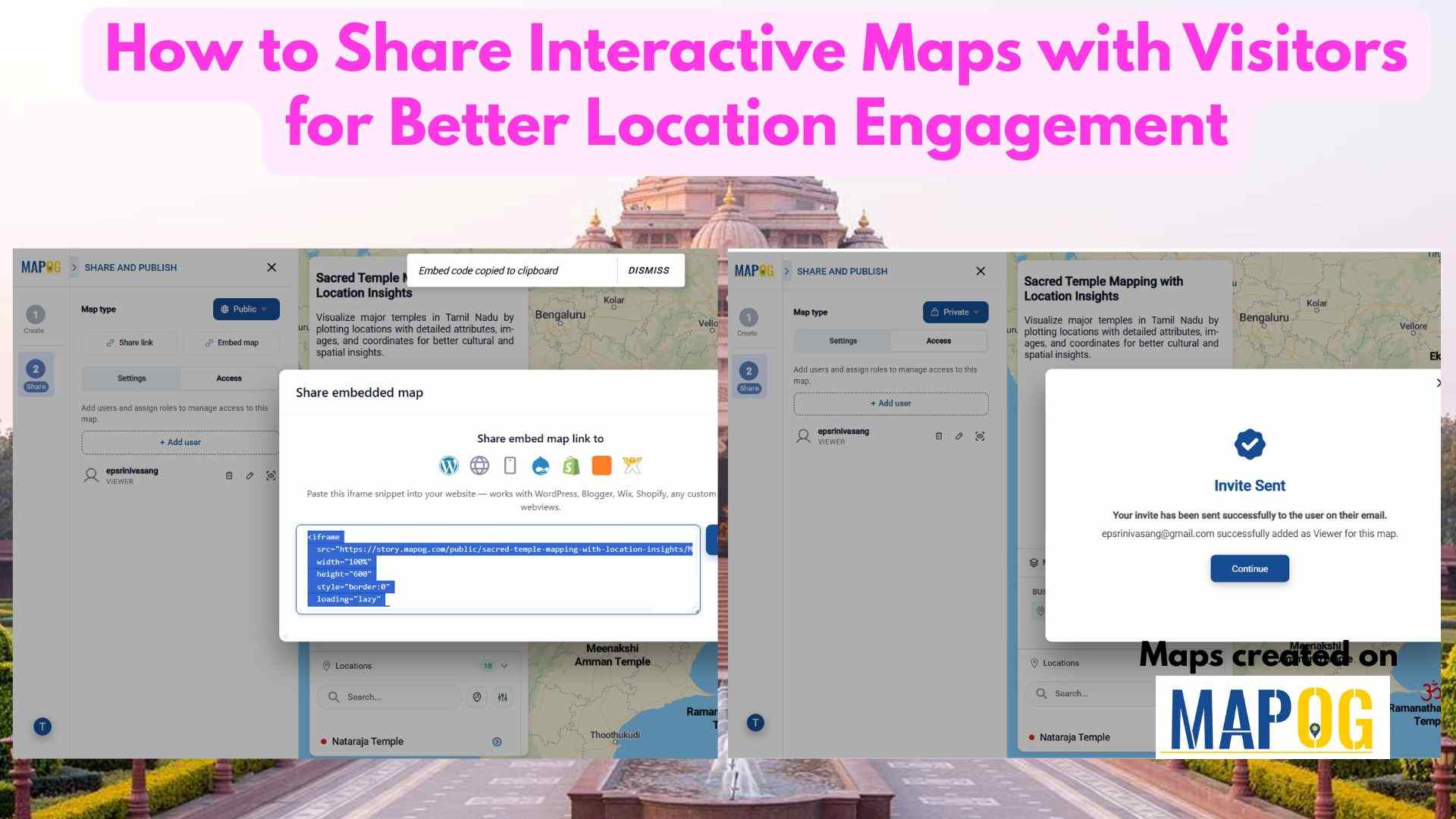 Share Interactive Maps with Visitors