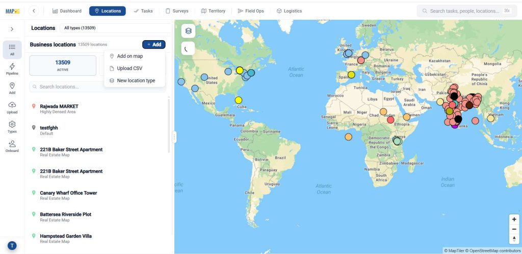 select New Location Type to create a new Business Location Template