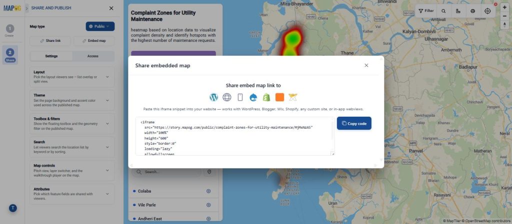 Sharing map