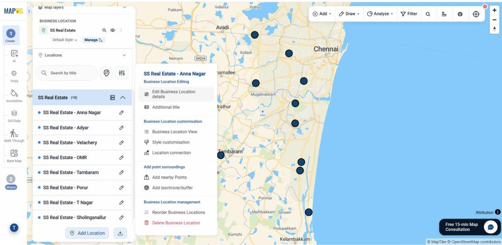 edit business location details option to Transform Spreadsheet Data into Interactive Maps