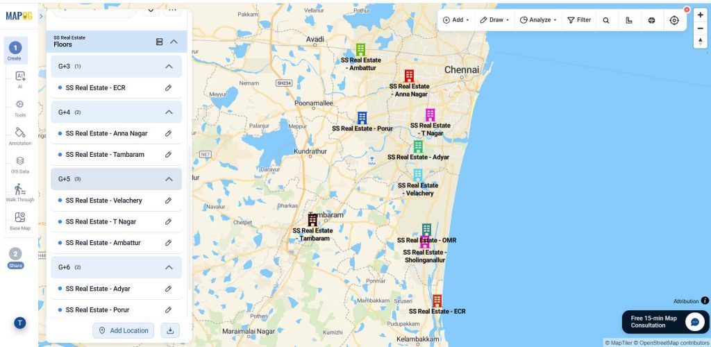 give save changes, now you can see the properties grouped into G+3, G+4, G+5 and G+6 to Transform Spreadsheet Data into Interactive Maps
