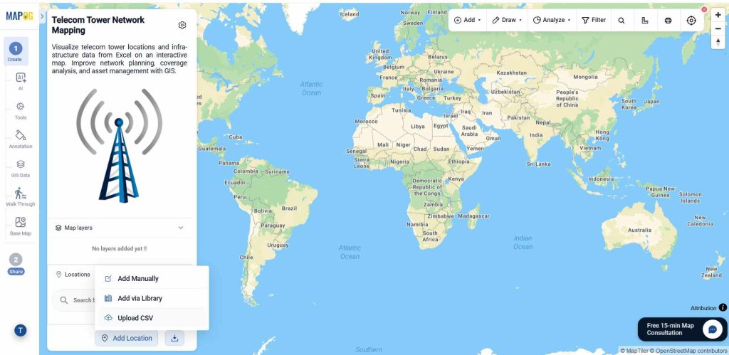 Click add location and choose Upload CSV to Replace PDFs and Static Documents