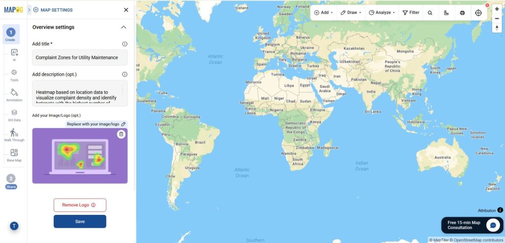 Add map logo