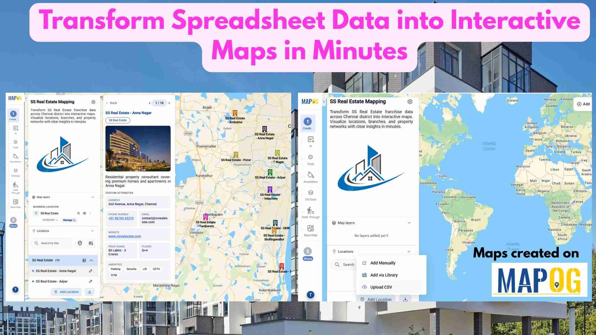 Spreadsheet Data into Interactive Maps