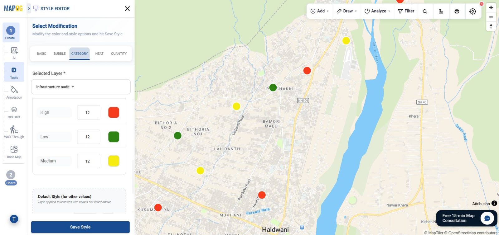 category mapping and 