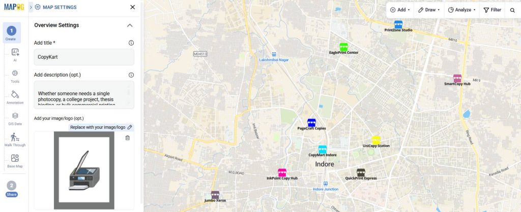 Add image to Interactive maps