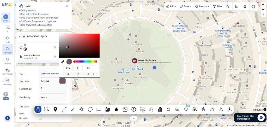 Selecting a custom hex code color scheme for consistent map styling