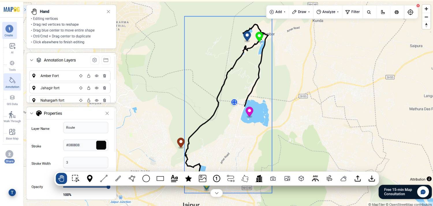 Screenshot2026-06-2314300 You can change the properties of the route marker , colour etc
