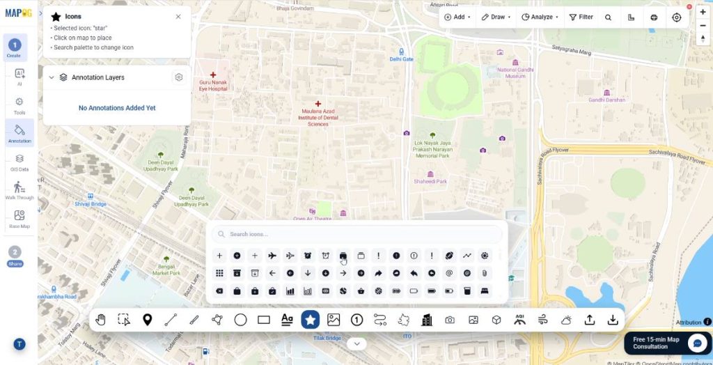 scrolling through MAPOG's custom icons library