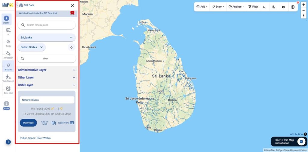 Visualize river networks by Data-Driven Maps
