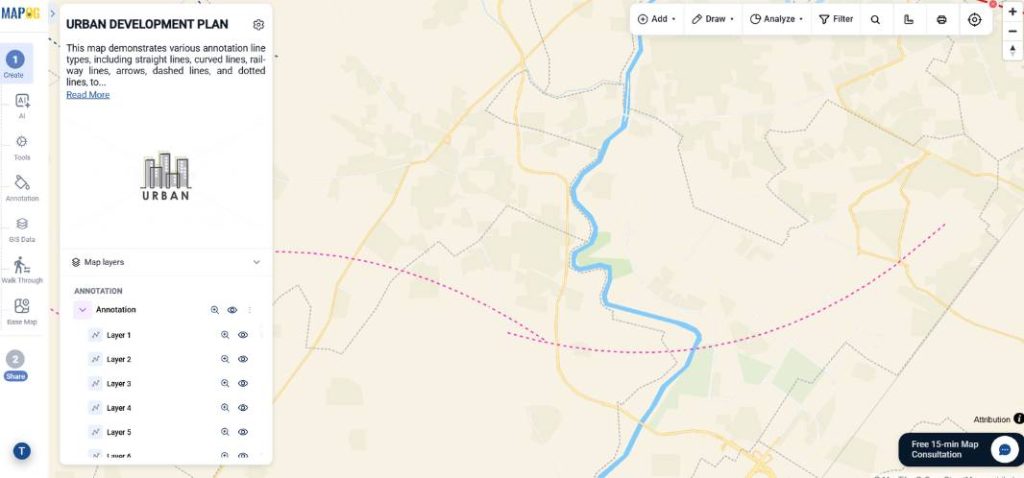 MAPOG, dotted line annotation tool