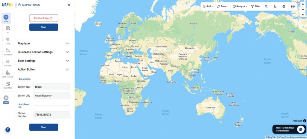 Adding Action button to Travel photo Map