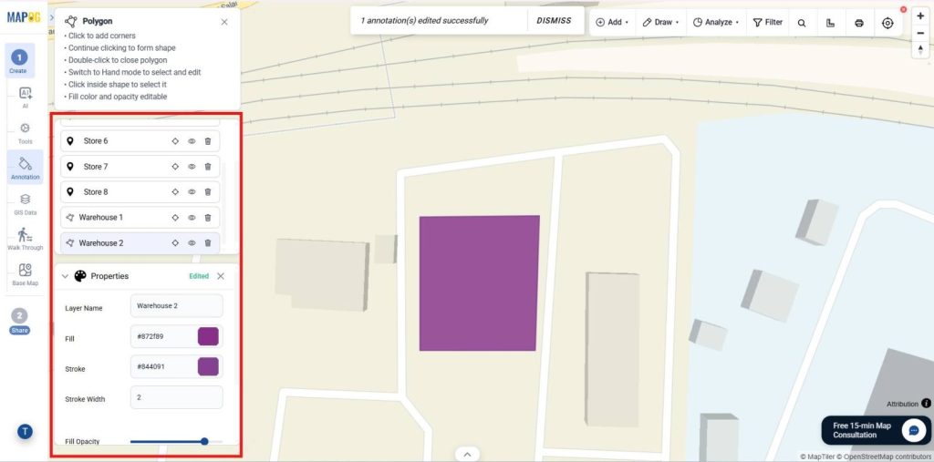 Draw a sales territory