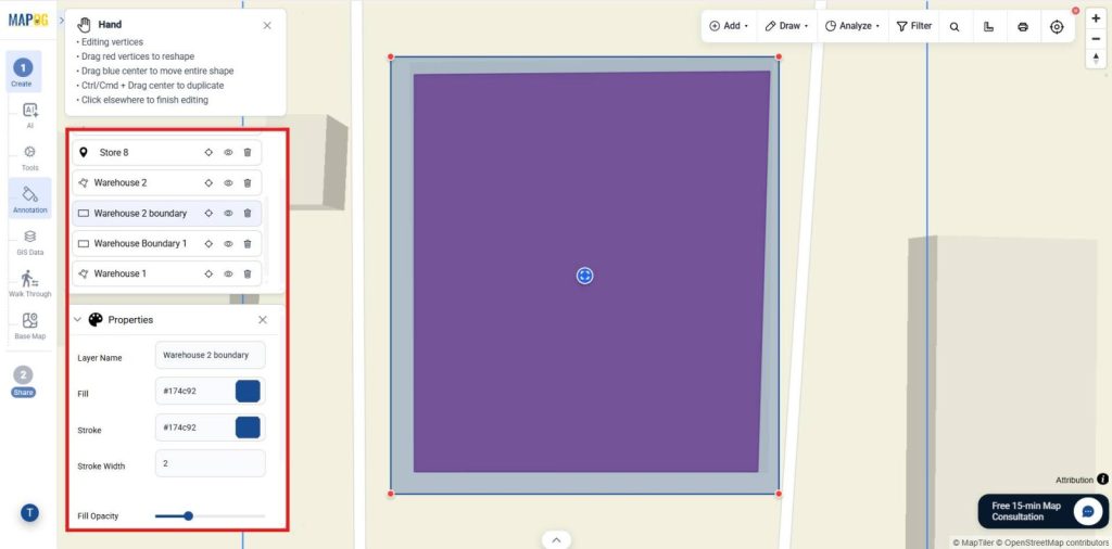 Rectangle Tool for MAPOG Annotation tool