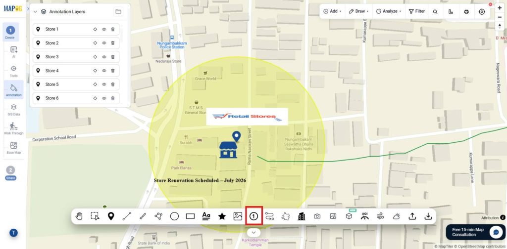 Shape with Label Annotation