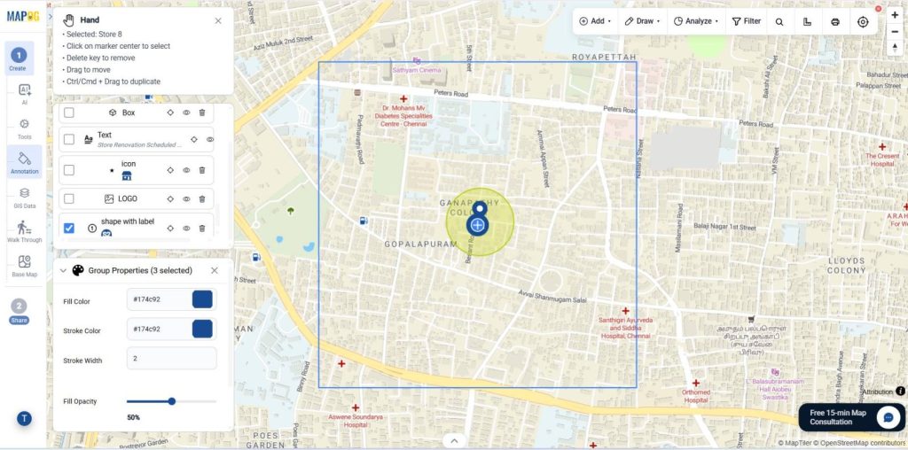 store location and review operational details