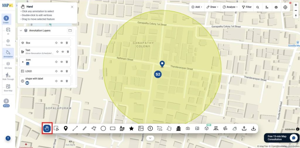 Pan Tool : MAPOG Annotation Tool
