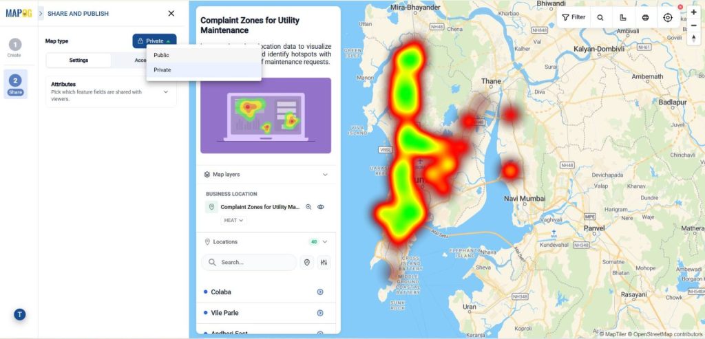 sharing Heat map