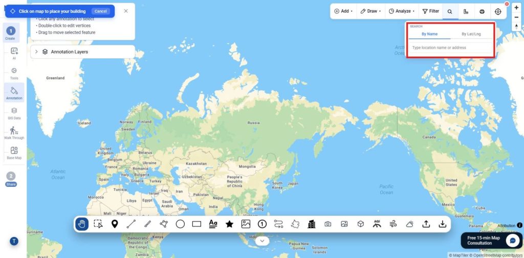 search your location by name