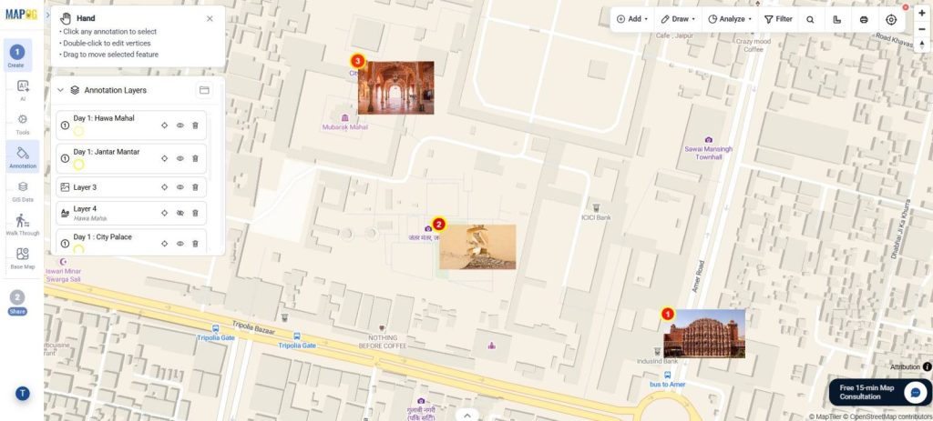 Adding multiple photos to Travel photo Map
