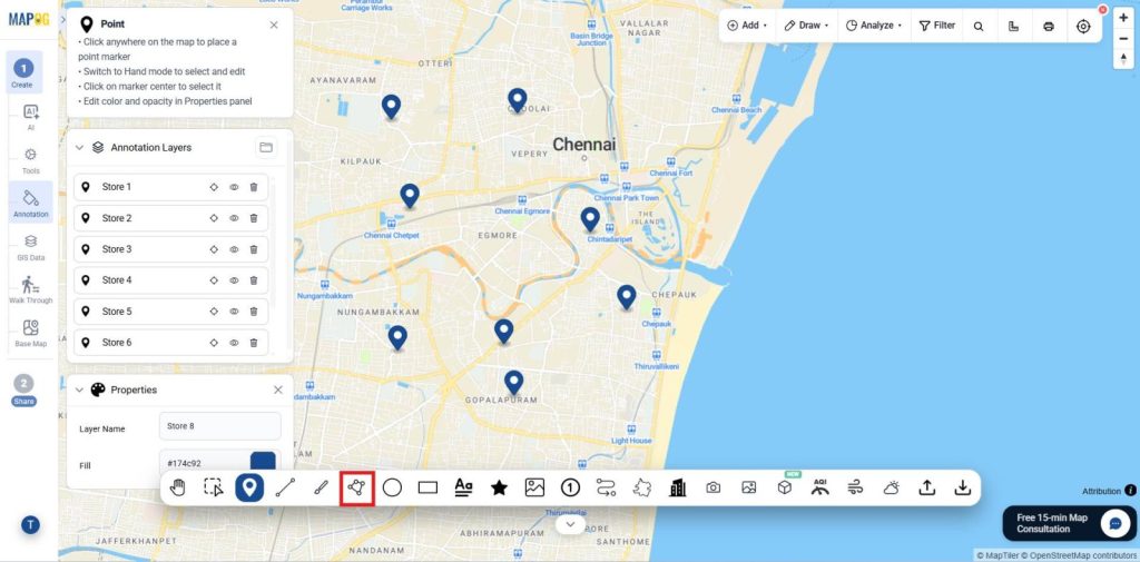 Polygon Tool for MAPOG Annotation tool 