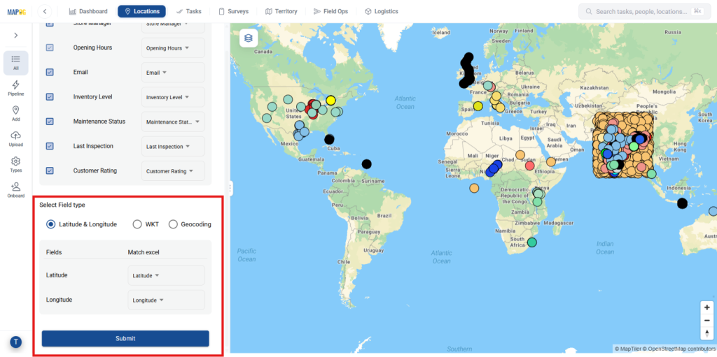 Assign any required location fields 
