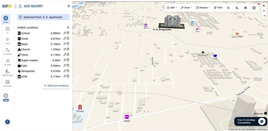 add several amenities to add 3D Models with Popups