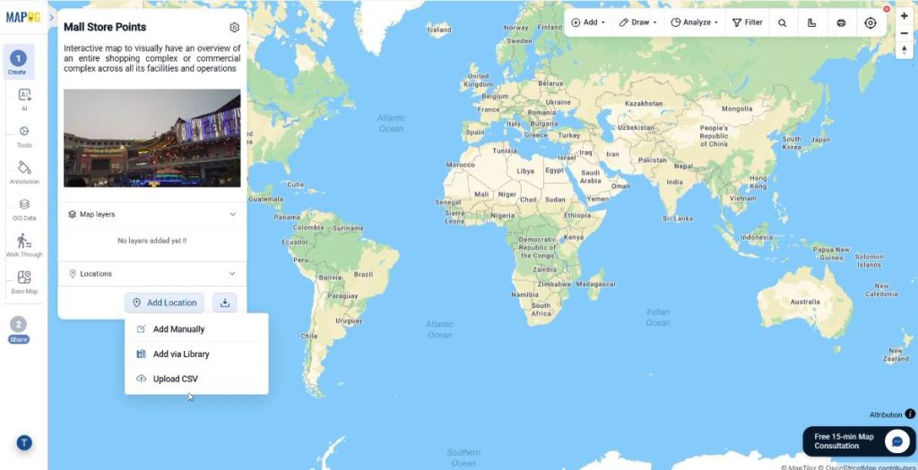 adding multi store locations by uploading CSV file