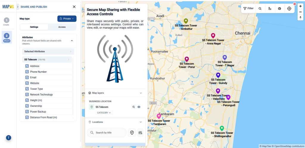 First go with private for Secure Map Sharing for Organizations
