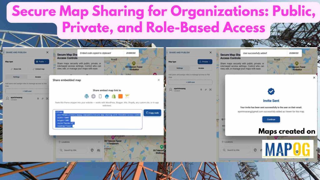 Secure Map Sharing for Organizations: Public, Private, and Role-Based Access
