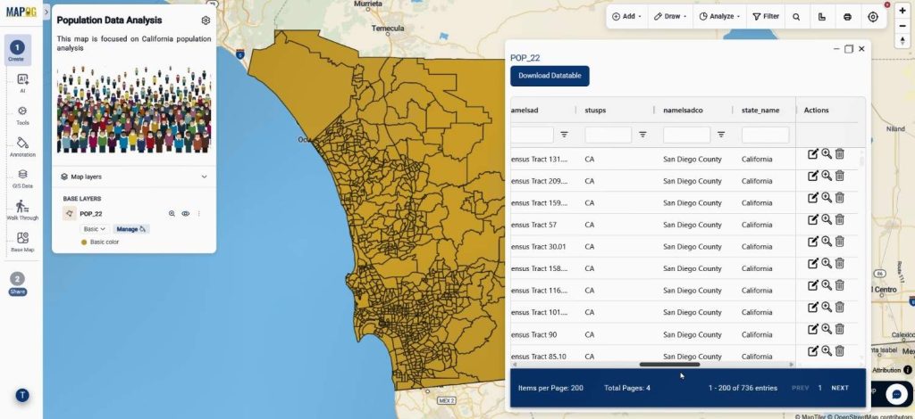 view the uploaded QGIS project in MAPOG platform